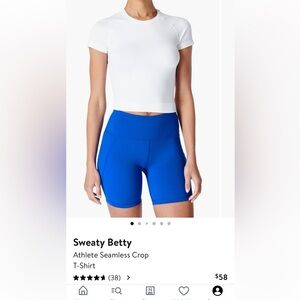 Sweaty Betty Athlete Seamless Crop Tshirt - Medium